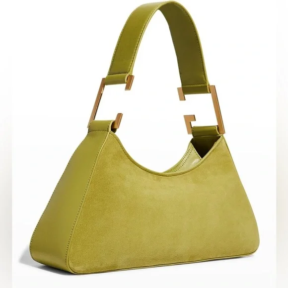 NEW Cult Gaia Aliza Logo Suede Shoulder Bag - Picture 4 of 13